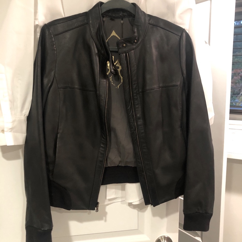 Guess leather bomber jacket